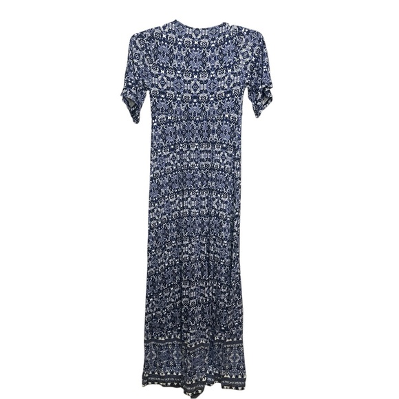 Seraphine Mediterranean Blue Maternity And Nursing Dress Size XS Wrap Front NWT - Picture 3 of 8